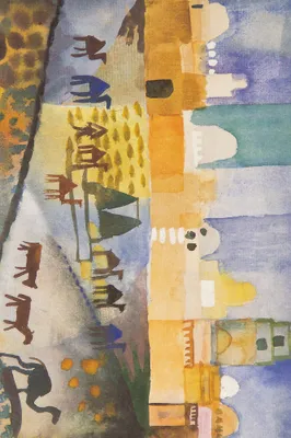 Produktbild von August Macke Kunstdruck Bild - Kairouan I, 1914 (120 x 180 cm)