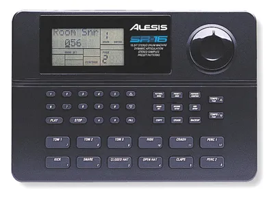 Produktbild von Alesis SR-16 Drumcomputer, 235x38x165mm, 233 Sounds, 100 Drum Kits, 12 Pads