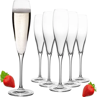 Produktbild von IMPERIAL Hohe Sektkelche 140ml (max. 192ml) "Paris" Set 6-Teilig Sektgläser aus Crystalline Glas Spülmaschinenfest