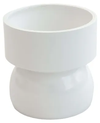 Produktbild von INEFA Bogenstück für Rohrbogen, PVC DN50 / 50mm Weiß Rohrverbinder, Dachrinnenzubehör, einfache Steckmontage, Germany