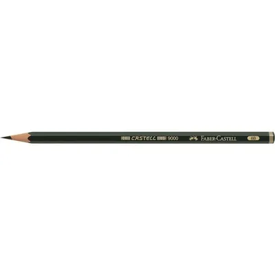 Image de 12x Faber-Castell 119006 Crayon CASTELL® 9000 6B vert foncé