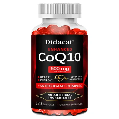 Image de Gélules de CoQ10 500 mg - contribuent à la santé cardiaque et générale, et à l'énergie