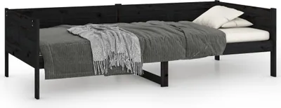 Obrázek produktu pro vidaXL Denní postel Black Solid Pine 90x190 cm