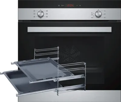 Produktbild von Siemens HB113FBS2 Set Backofen Edelstahl HB113FBS1 + HZ438201 Auszug