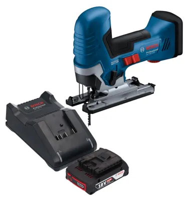 Obrázok produktu pre Akumulátorová priamočiara píla Bosch GST 18V-125 S Professional 18 V 125 mm bez kefiek + 1x akumulátor 2,0 Ah + nabíjačka