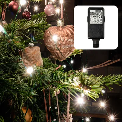 Produktbild von LED Lichterkette Weihnachtsbaum Deko 12-Stränge Weihnachten 240 LEDs warmweiß