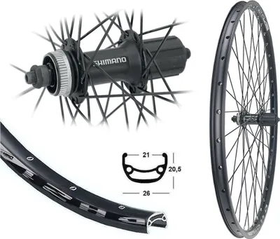 Produktbild von Bärwinkels Hinterrad 28" Shimano Disc Centerlock MTB 8/9/10 fach 21-622 Hohlkammer schwarz
