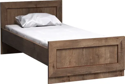 Produktbild von Bett 90x200cm in Lefkas Eiche mit Federholzrahmen, TEORA-161