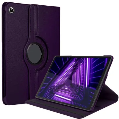 Image de Coque pour Lenovo Tab M10 FHD Plus 10,3 Pouces, Antichoc Etui Rotatif 360° Synthécuir Violet