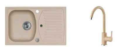 Produktbild von Alveus Sets - Spüle-Set Record 30 und Armatur Tonia, beige SETA112