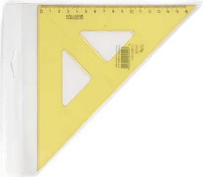 Produktbild von KOH Dreieck Plast 45° 16 cm Lineal transparent Gelb