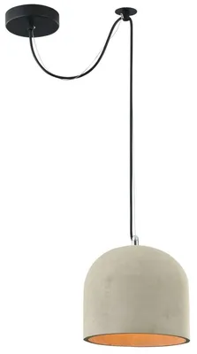 Produktbild von Casa Padrino Pendelleuchte Grau Ø 20 x H. 18 cm - Moderne Hängeleuchte mit Beton Lampenschirm