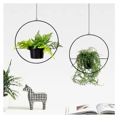Produktbild von Pflanzhänger Opsterland im 2er Set Blumenhalter zum Aufhängen für Innen und Außen aus Metall Schwarz