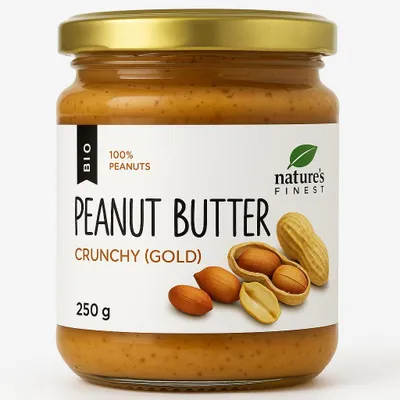 Image de Beurre de cacahuètes - Beurre de cacahuètes 100% biologique - Vegan & sans additif - Nature's Finest - 250 g