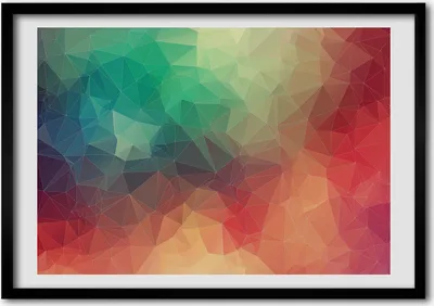 Produktbild von Bild - Bilder - Bilderrahmen - 70 cm x 50 cm - MDF-Rahmen, Wandkunst geometrischer Hintergrund
