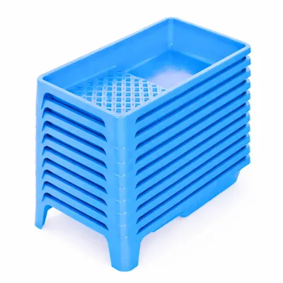 Produktbild von 15 x 29 cm, 10 Stück Profi Farbwanne blau Lackwannen Lackschale Lackierwanne