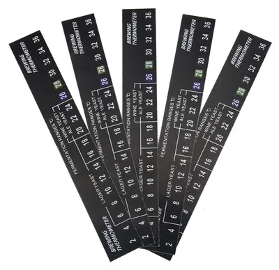 Zdjęcie produktu dla Termometry samoprzylepne LCD - 5 sztuk, do domowej produkcji piwa - do warzenia wina i fermentacji
