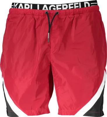 Image de Maillot de bain homme KARL LAGERFELD KL20MBM05 Couleur : rouge, Taille : S