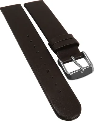 Produktbild von Minott Vegan Uhrenarmband braun glatt gleichlaufend Apfelfaser, Stegbreite:14mm, Schließe:Silbern