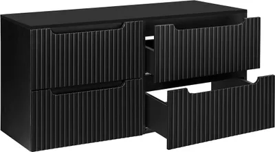 Produktbild von Doppelwaschtisch-Unterschrank 120cm, in schwarz, NEWPORT-56-BLACK