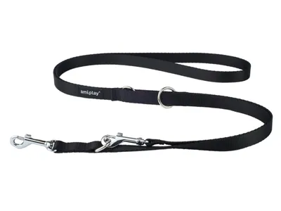 Produktbild von Verstellbare Hundeleine 6 in 1 BASIC, Schwarz L Amiplay