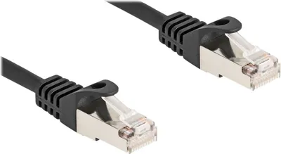 Produktbild von DeLOCK Kabel RJ50 Stecker zu RJ50 Stecker S/FTP 0,25 m schwarz, 0,25 m, S/FTP (S-STP), RJ-50, RJ-50, Schwarz