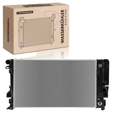 Zdjęcie produktu dla Chłodnica silnika, szerokość 388 mm, długość 650 mm, głębokość 32 mm, średnica wlotu 38 mm, średnica wylotu 38 mm