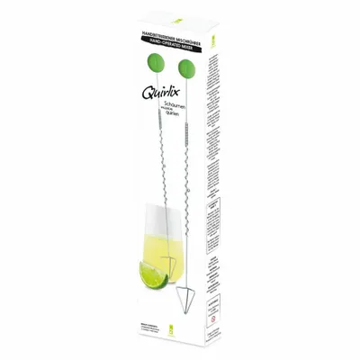 Produktbild von Take2 Quirlix Mischrührer, 2er Set, Milchaufschäumer, Handmixer, Drahtquirl, Quirl, Kunststoffgriff Rot, 21224