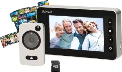 Image de ORNO OR-WIZ-1106 judas numérique avec sonnette, écran LCD 4,2", enregistrement