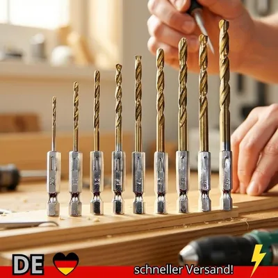 Produktbild von Sechskantgriff 13-teilig Titanbeschichtet Spiralbohrer 1 5–6 5 Mm