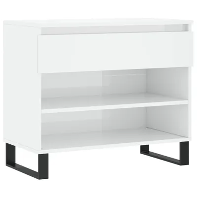 Produktbild von Schuhregal Hochglanz-Weiß 70x36x60 cm Holzwerkstoff