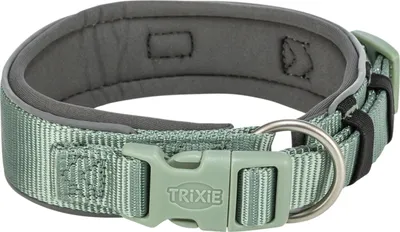 Produktbild von TRIXIE Premium Halsband, extra breit - salbei/grafit - 27–35 cm/25 mm