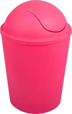Immagine prodotto di MSV cestino per cosmetici Cestino per rifiuti con coperchio girevole da 5,5 litri in plastica Rosa