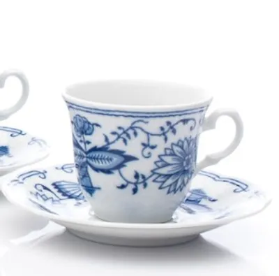 Produktbild von Thun 1794 Tassen mit Untertasse, Tschechisches Porzellan, Lea, Elfenbein, Gold, 240 ml, Thun, 6 Stück