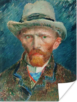 Produktbild von MuchoWow® Poster Selbstporträt - Vincent van Gogh 90x120 cm - Wohnzimmer