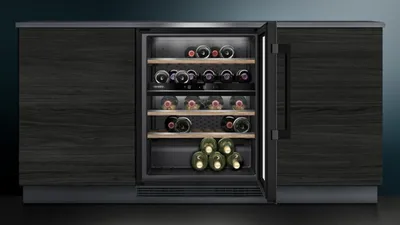 Image de Cave à vin encastrable multizones 44 bouteilles - Siemens - KU21WAHG0 - iq500