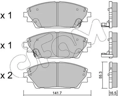 Produktbild von CIFAM 822-992-0 Bremsbeläge Satz Vorne Bremsklötze für MAZDA 3 Schrägheck (BM, BN) CX-3 (DK) CX-30 (DM) 3 Limousine (BM, BN)