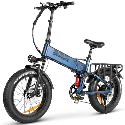 Productafbeelding van RS-A02 Pro: Opvouwbare elektrische offroad-fiets met brede banden, 48V 15Ah, 250W, mechanische schijfremmen (voor- en achter), maximale draagvermogen 150 kg, blauw