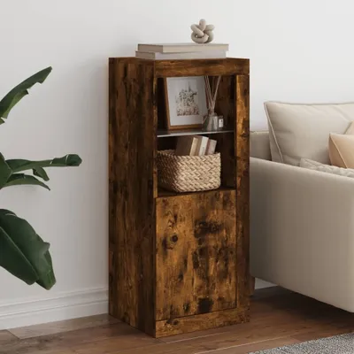 Produktbild von Design Sideboard mit LED-Leuchten Räuchereiche 41x37x100 cm, Kommoden 2024 Neu