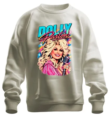Produktbild von Dolly Parton Country Musik Legende Sängerin Retro Ikone 80er Sweatshirt Pullover, Natur, L