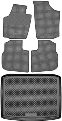 Imagen del producto de Skoda Rapid Spaceback (2012–2019) – Juego: Alfombrillas de goma + Alfombrilla para el maletero