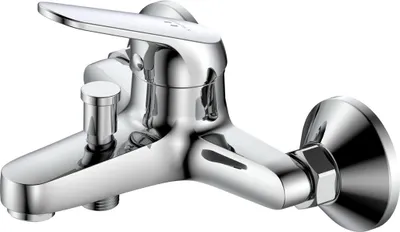 Produktbild von Avapax | Wandbadewanne - Chrom - Messing - Brauseumschalter - Kompakte Form