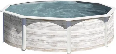 Produktbild von GRE Runder Stahlwandpool mit Nordicoptik Ø 460 x 120 cm KIT460N