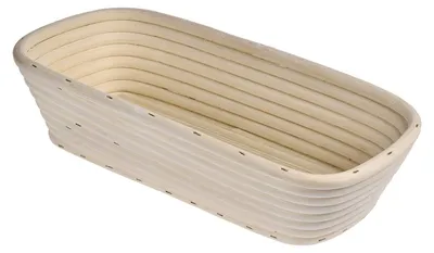 Gärkörbchen aus Holz, rechteckig, 28x13x6,5 cm, für 700 g bis 1,5 kg Brot