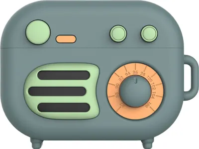 Produktbild von Cartoon Radio Form Wireless Ohrhörer Silikon -Schutzabdeckung für Airpods Pro-Grün a