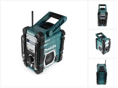 Zdjęcie produktu dla Makita DMR112, 87,5 - 108 MHz, 4,9 W, Czarny, Turkusowy, Przyciski, IP64, 4,9 kg