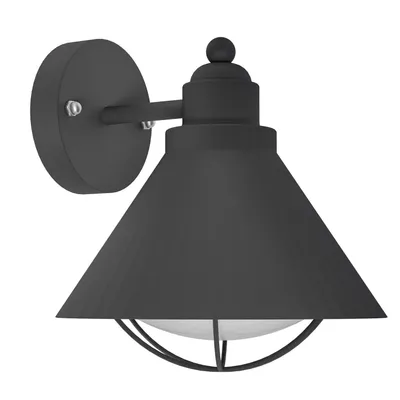 Produktbild von EGLO BARROSELA, Wandbeleuchtung für den Außenbereich, Schwarz, Kunststoff, IP44, I, Weiß