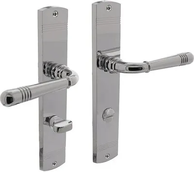 Zdjęcie produktu dla Zestaw długich rozet Helena Zamak chromowane WC 72mm DIN L/R INTERSTEEL
