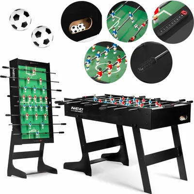 Produktbild von Stół do gry w piłkarzyki Neosport 121 x 61 x 80 cm NS-803 czarny