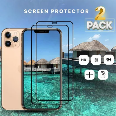 Zdjęcie produktu dla 2-pak iPhone 12 Pro Szkło ochronne na ekran - Szkło hartowane 9H - Super jakość 3D